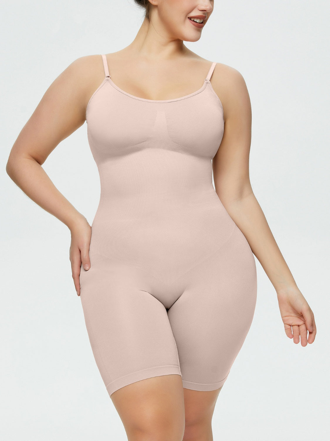 Full Size Spaghetti Strap Shaping Romper - Body By J'ne