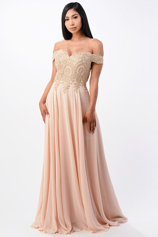 JASMEEN CHIFFON GOWN - Body By J'ne