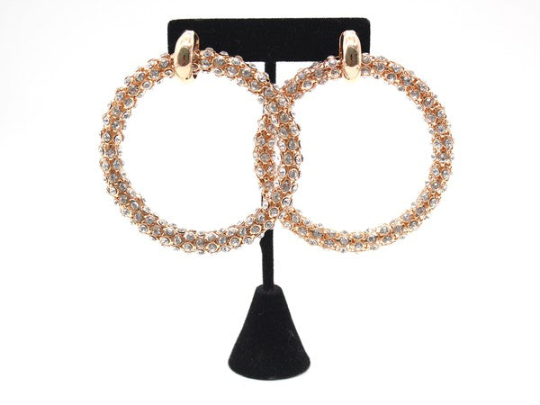 BOLD RHINESTONE HOOP EARRINGS - Body By J'ne
