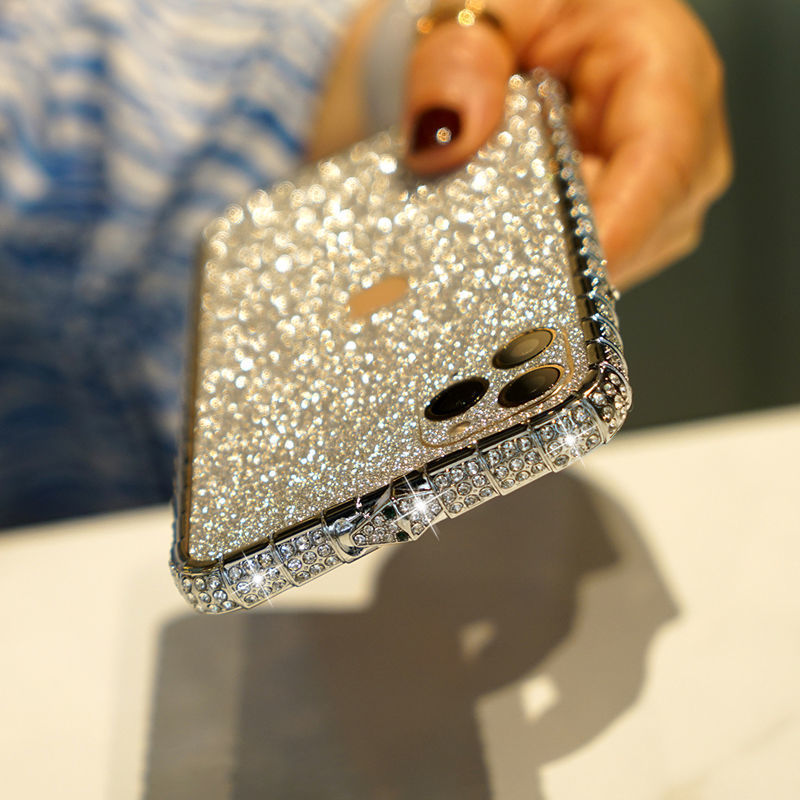 Women's Mobile Phone Case With Diamonds And Diamond Frame Luxury Glitter Case - Body By J'ne