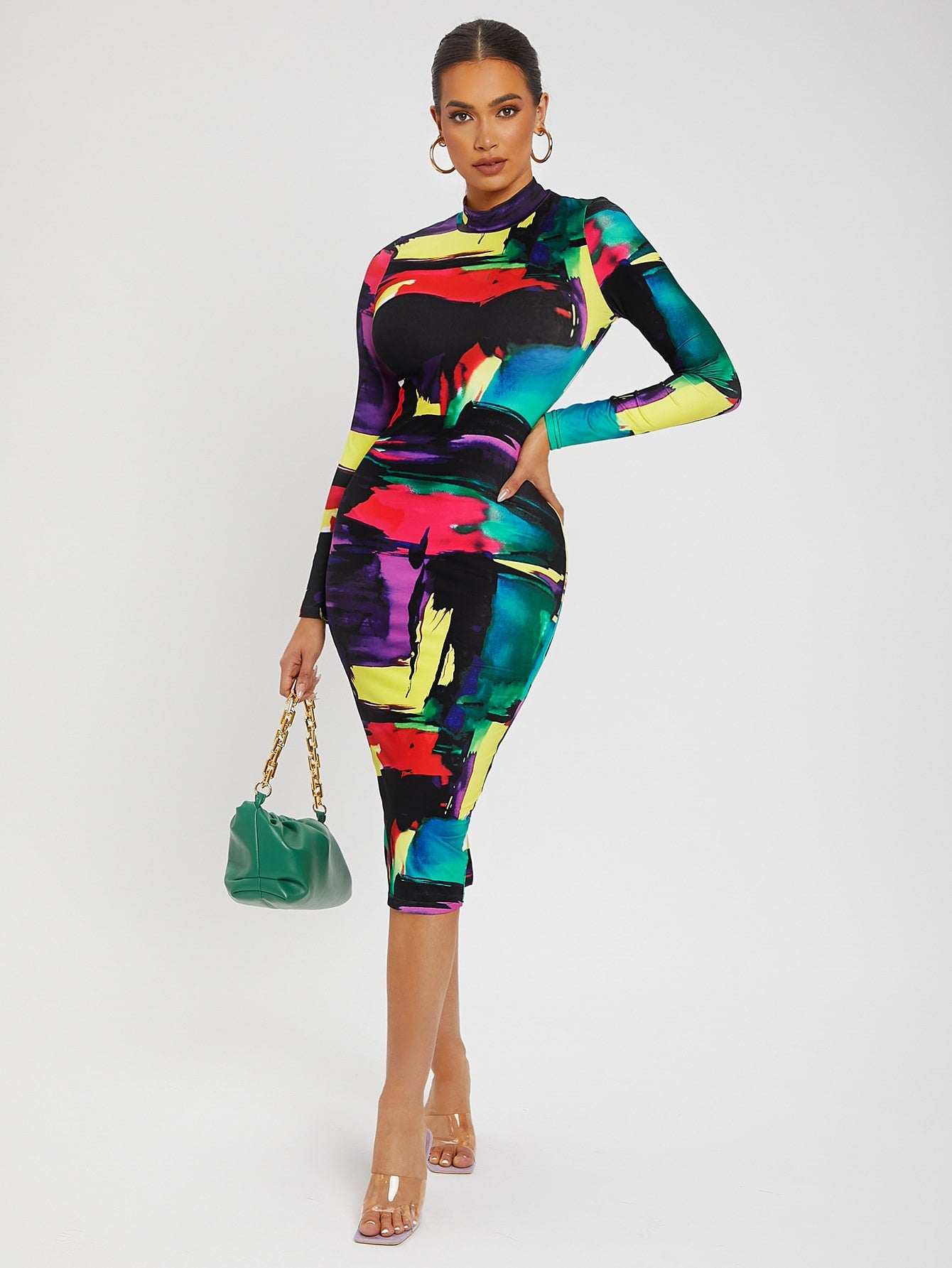 colorblock bodycon dress Color Block Bodycon Dress