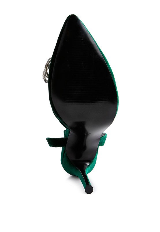 Big Treat Rhinestone Embellished Lace Up Sandals - Body By J'ne