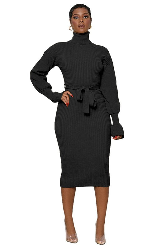 ASK ME ANYTHING SWEATER DRESS - Body By J'ne