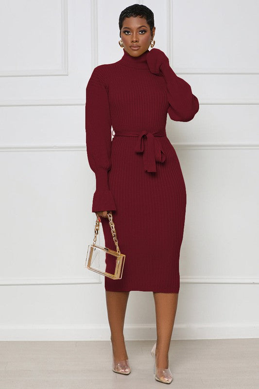 ASK ME ANYTHING SWEATER DRESS - Body By J'ne