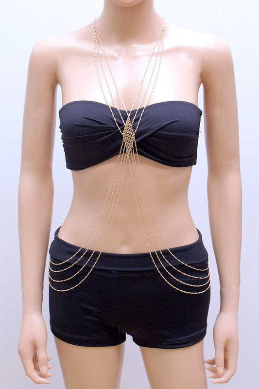 Cross Iconic Layered Body Chain - Body By J'ne