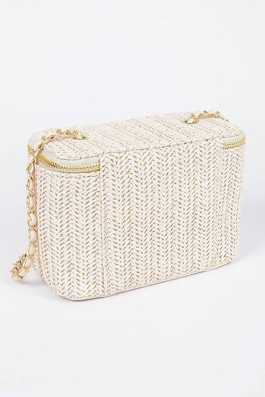 Straw Cosmetic Box Swing Bag - Body By J'ne