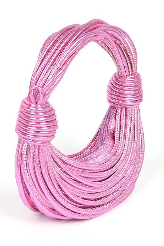 Metallic Zillion String Shoulder Clutch Bag - Body By J'ne