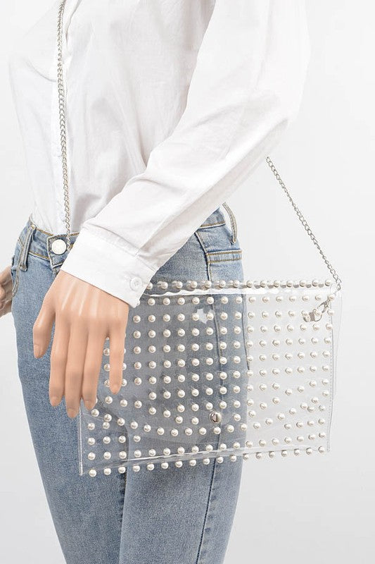 Pearl Studs Convertible Envelope Stadium Bag - Body By J'ne