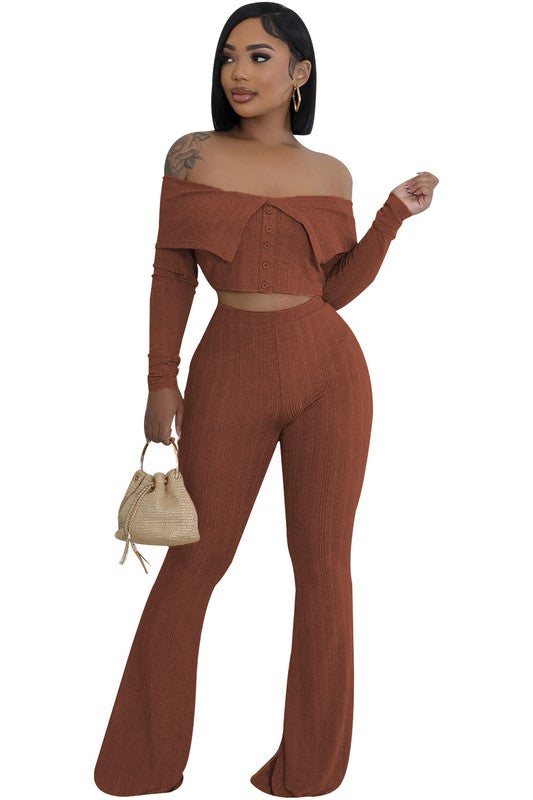 SCARLETT TWO PIECE PANTS SET - Body By J'ne