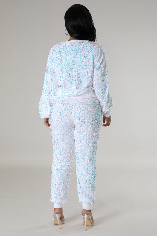 HAZEL SEQUIN TWO PIECE PANT SET - Body By J'ne