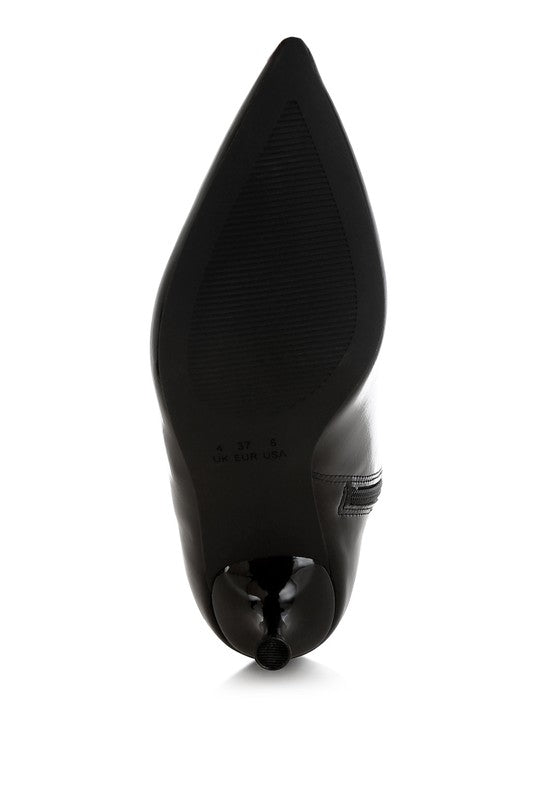 Thymus Faux Leather Kitten Heel Boots - Body By J'ne