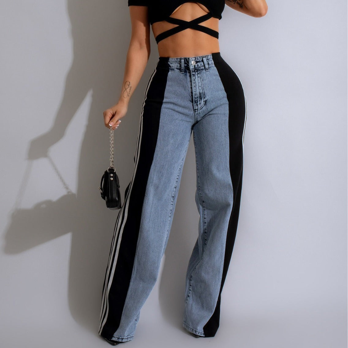High Waist Straight Leg Trousers - Body By J'ne