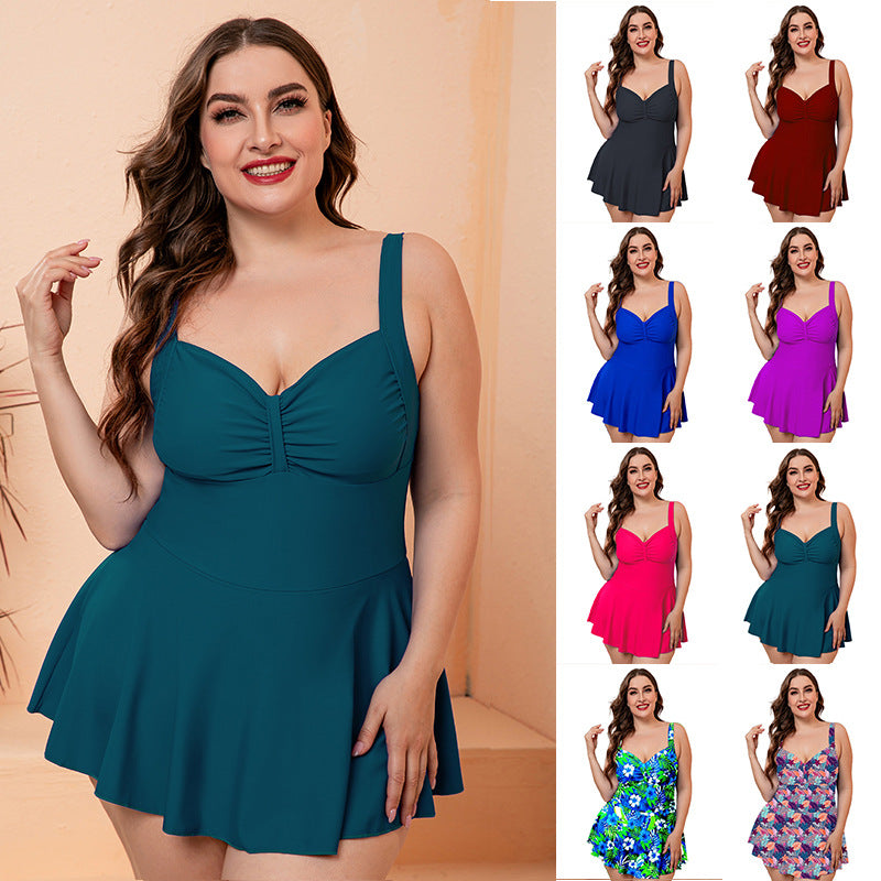 Full Size Gathered Detail Swim Dress - Body By J'ne