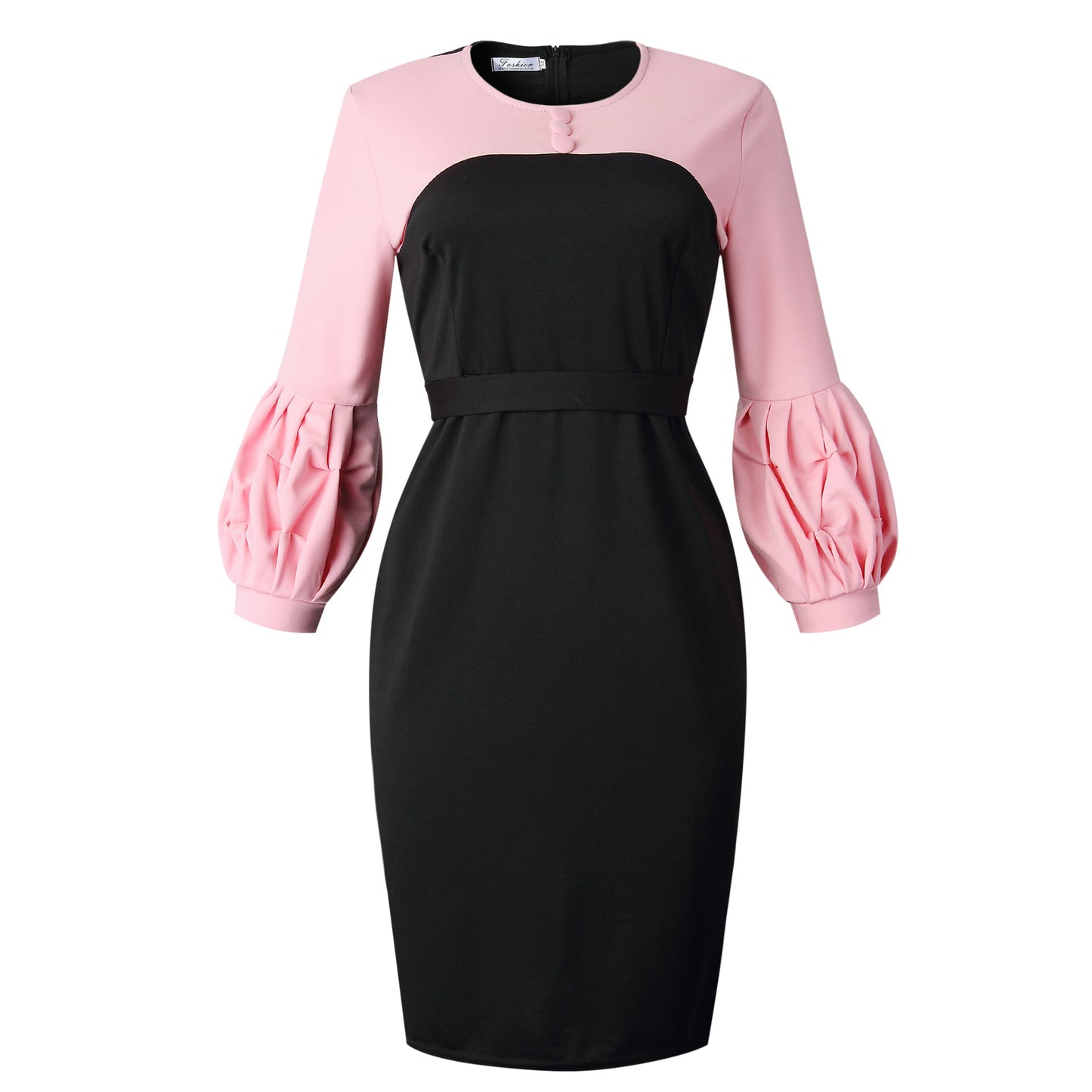 Yemi Bubble Sleeve Patchwork Dress - Body By J'ne