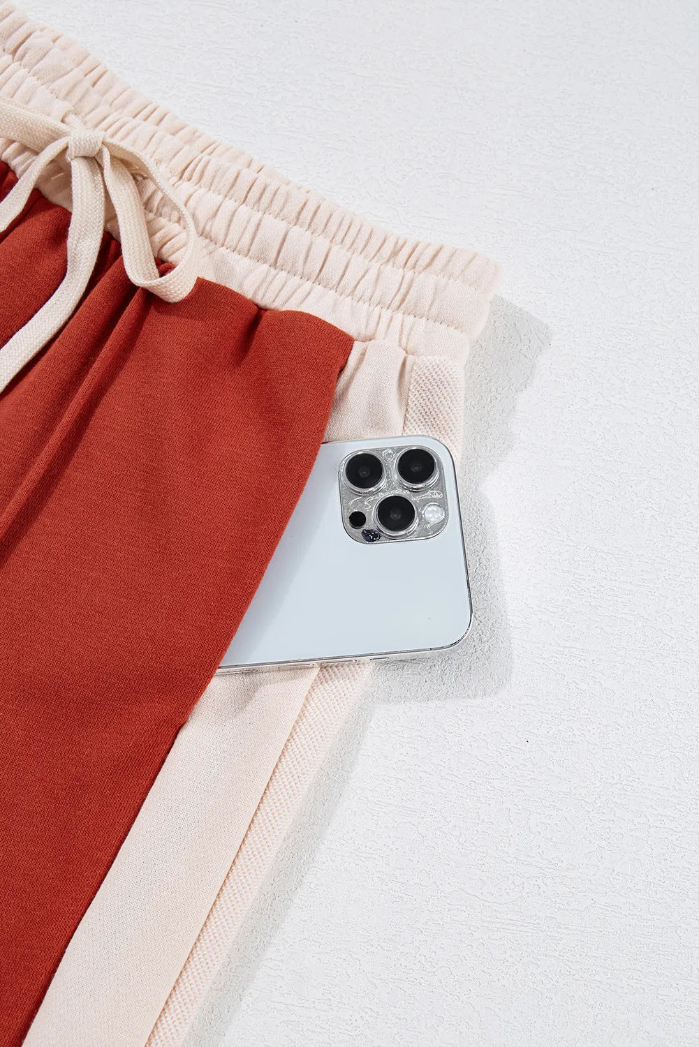 Drawstring Contrast Wide Leg Pants - Body By J'ne