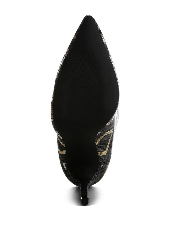 Sharmin Checkered Sequin Knee High Boots - Body By J'ne