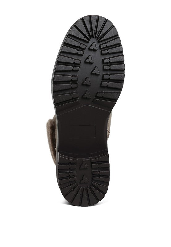 Maranta Faux Fur Collar Ankle Boots - Body By J'ne