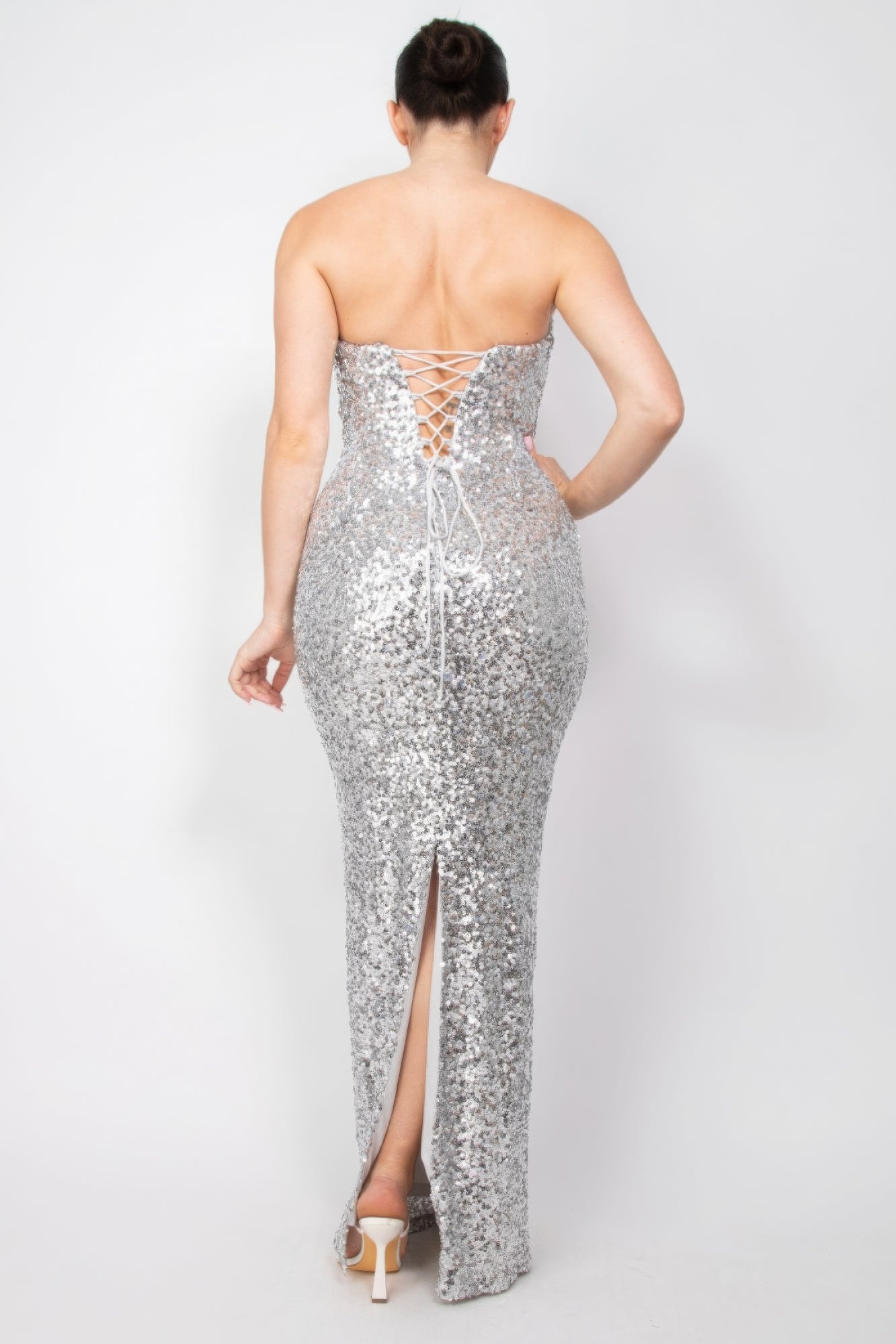 Sequin V-bar Crisscross Tube Dress - Body By J'ne