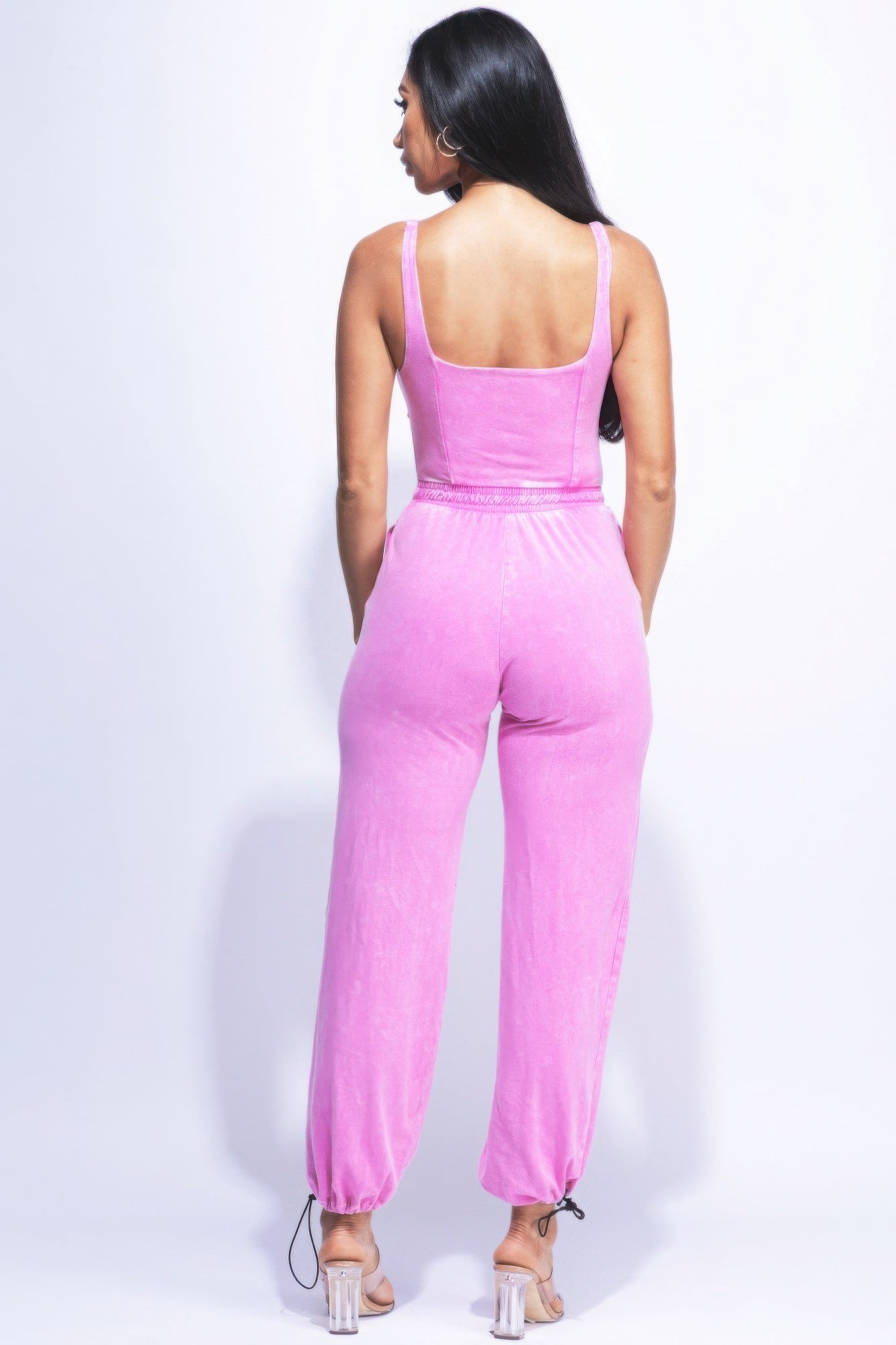 Washed Jumpsuit With Adjustable Ankle - Body By J'ne