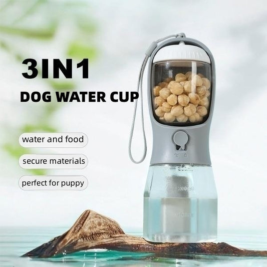 Three-in-one Portable Pet Water Cup, Food Storage and Garbage Bag - Body By J'ne