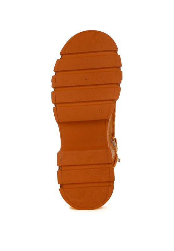 Wellerman Faux Fur Detail Chunky Hiker Boots - Body By J'ne