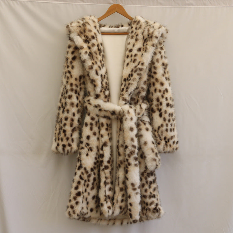 Leopard Print Faux Fox Fur Coat - Body By J'ne