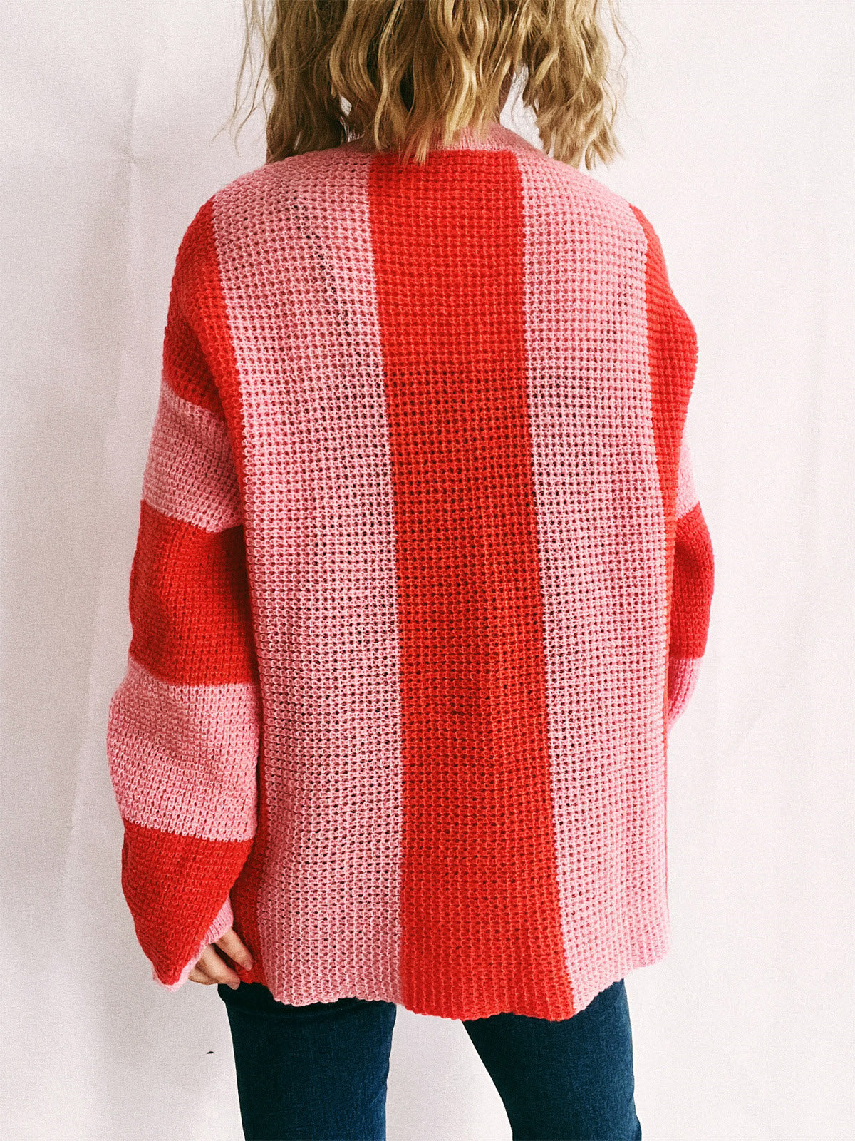Color Block Round Neck Long Sleeve Sweater - Body By J'ne