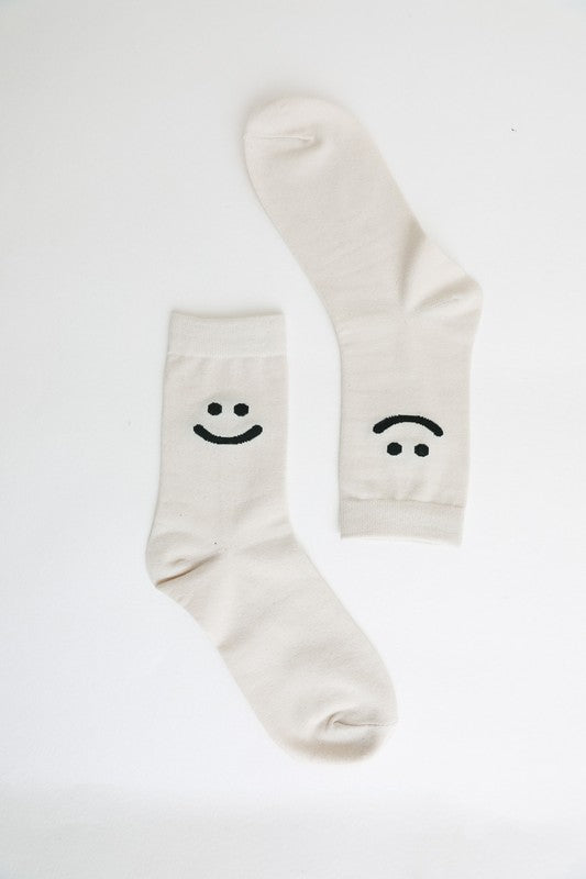 Smiley Face Crew Socks - Body By J'ne