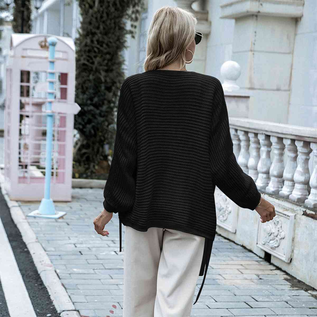 Open Front Strap Detail Cardigan - Body By J'ne