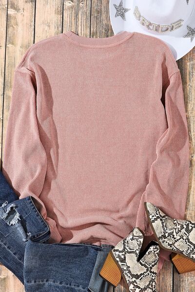WINE NEVER BROKE MY HEART Round Neck Sweatshirt - Body By J'ne