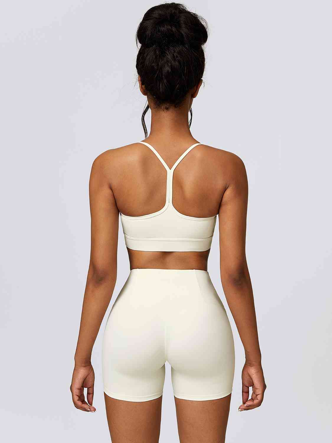 Sport Bra and Wide Waistband Shorts Set - Body By J'ne