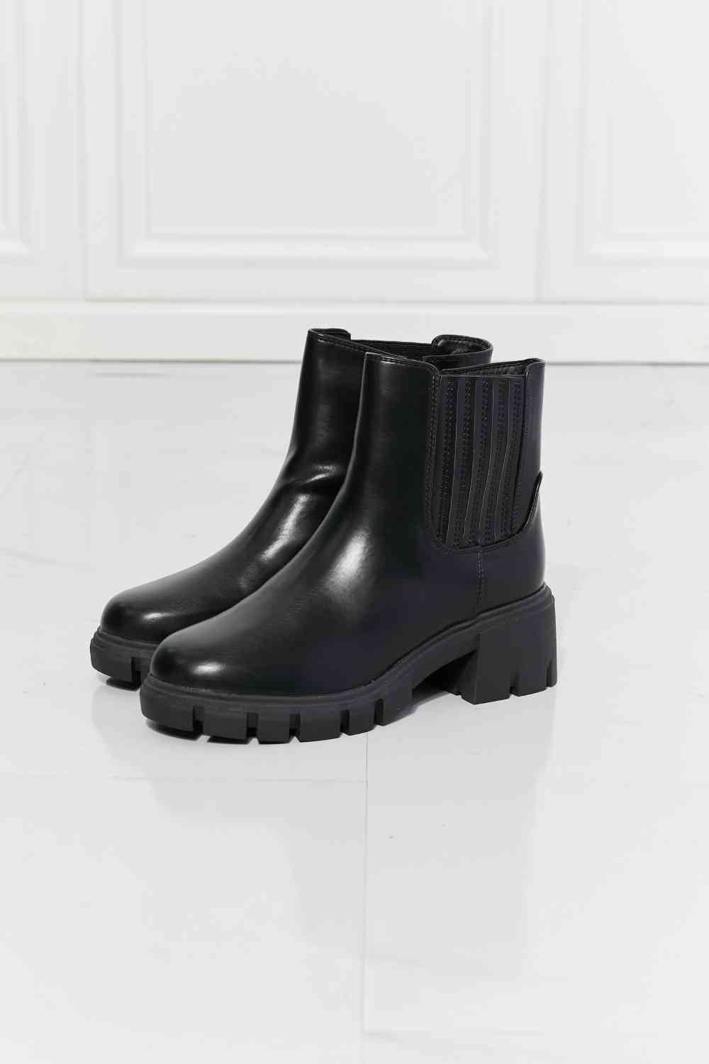 What It Takes Lug Sole Chelsea Boots in Black - Body By J'ne