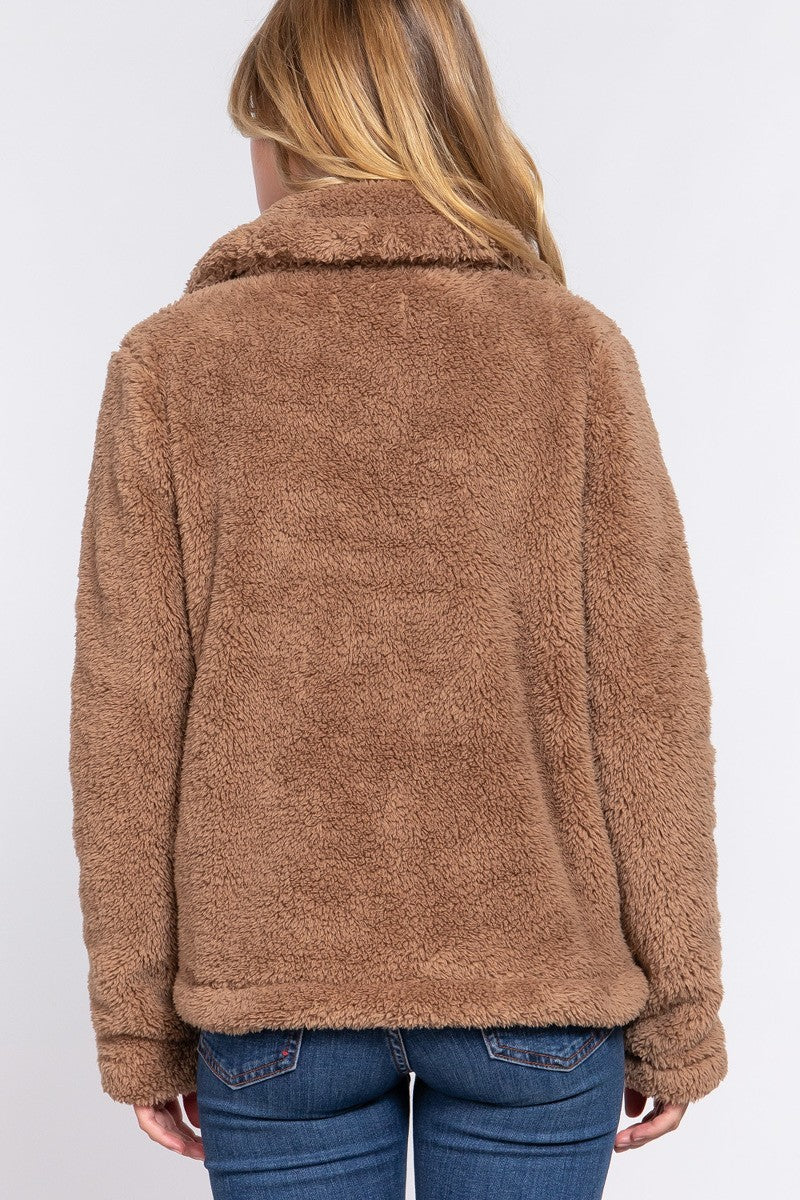 Faux Fur Sherpa Jacket - Body By J'ne