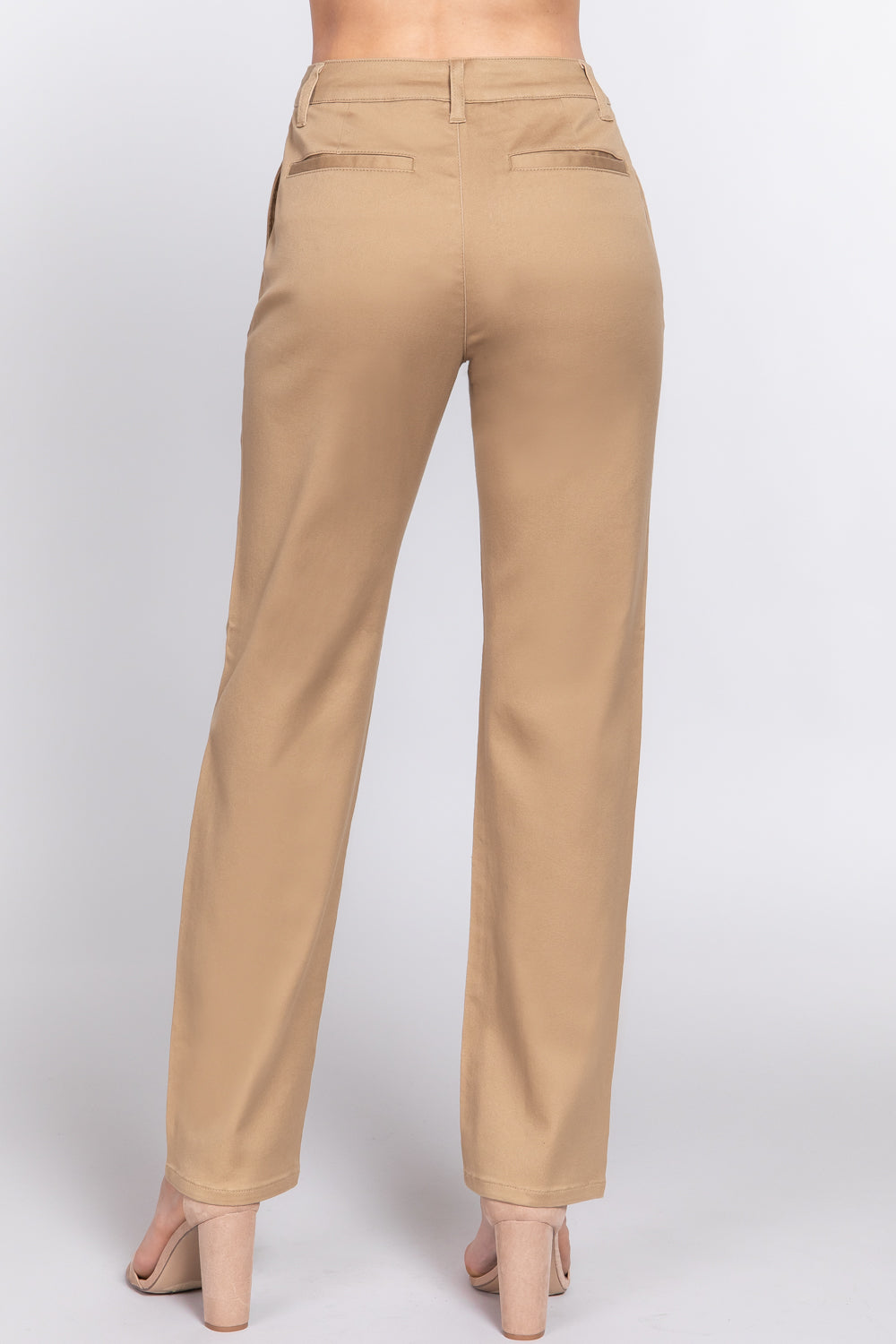 Straight Fit Twill Long Pants - Body By J'ne