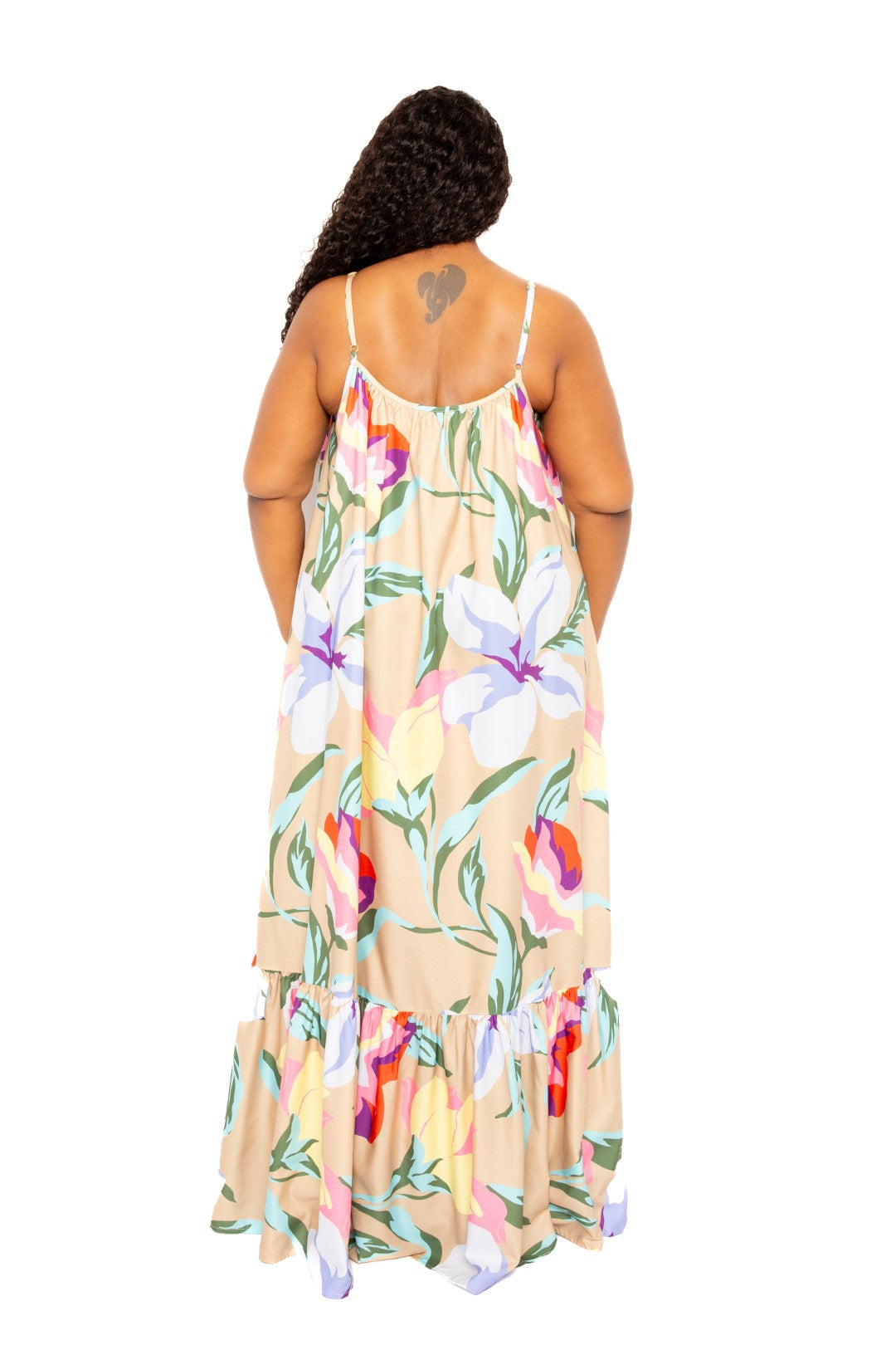 Printed Voluminous Maxi Dress - Body By J'ne