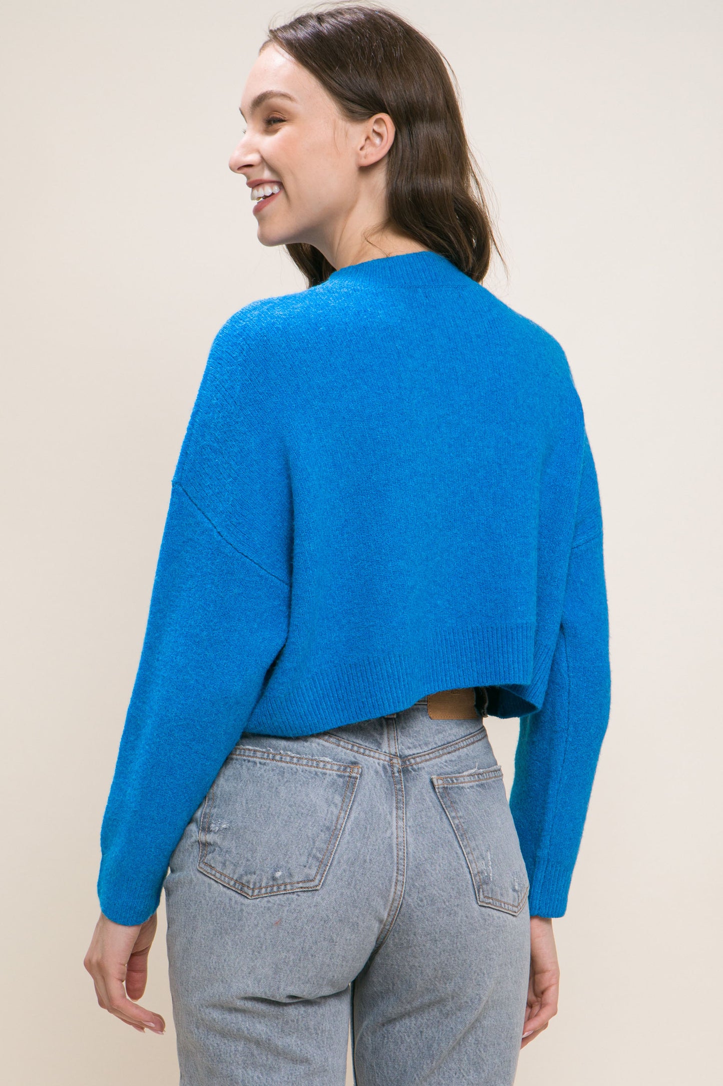 Wool Blend Cropped Sweater Top - Body By J'ne
