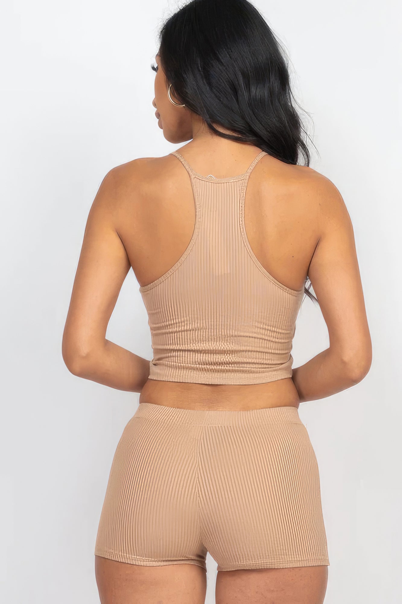 Ribbed Crop Cami Top & Shorts Set - Body By J'ne