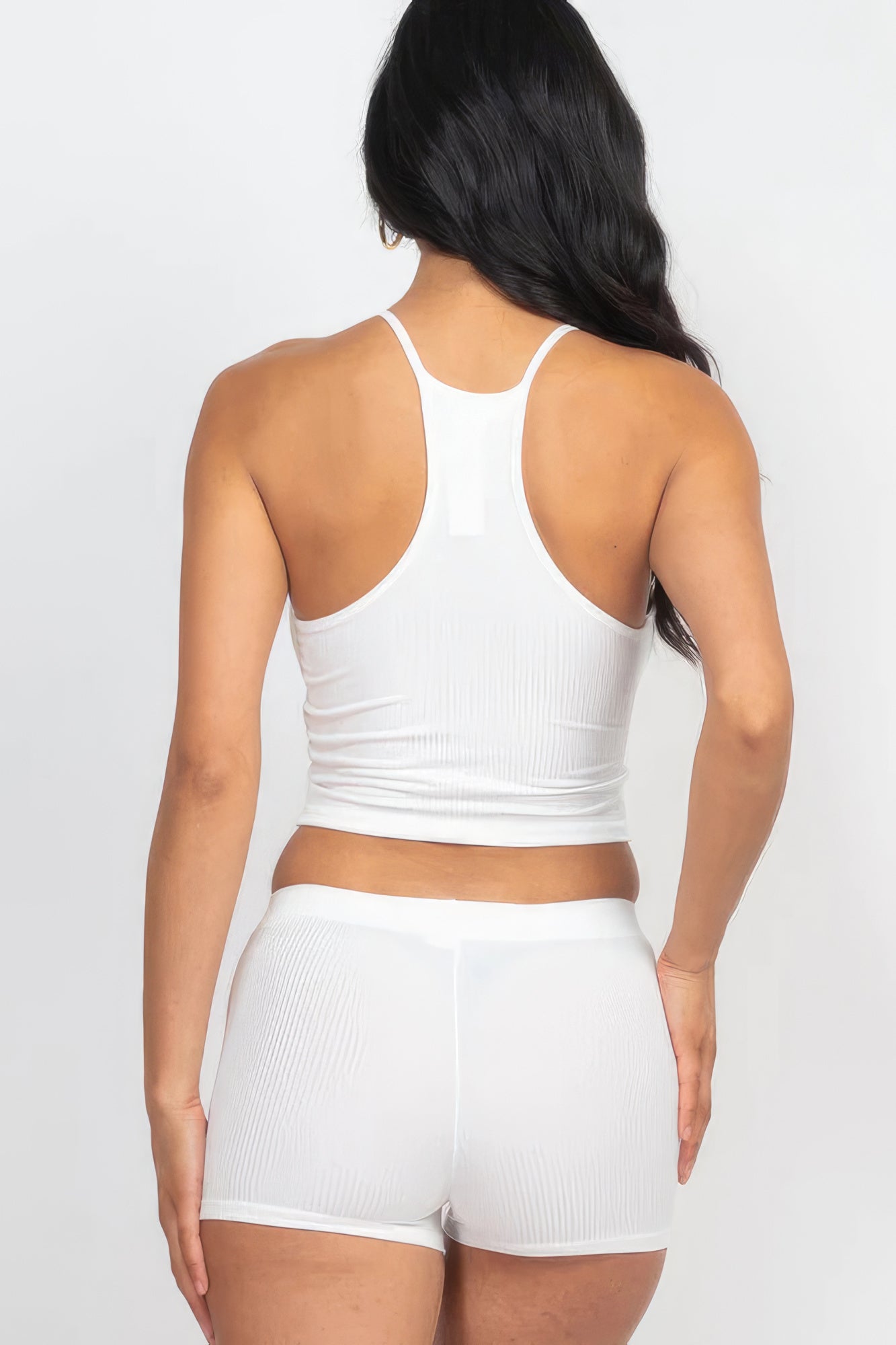 Ribbed Crop Cami Top & Shorts Set - Body By J'ne