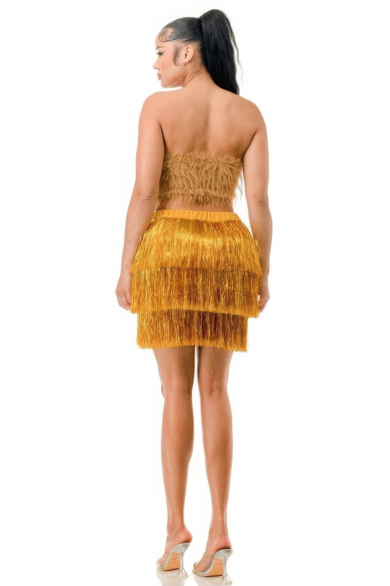 Fringe Metallic Skirt - Body By J'ne