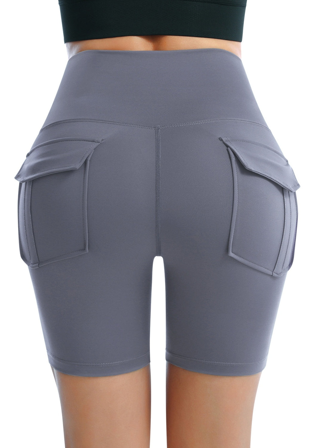 Pocketed High Waist Active Shorts - Body By J'ne