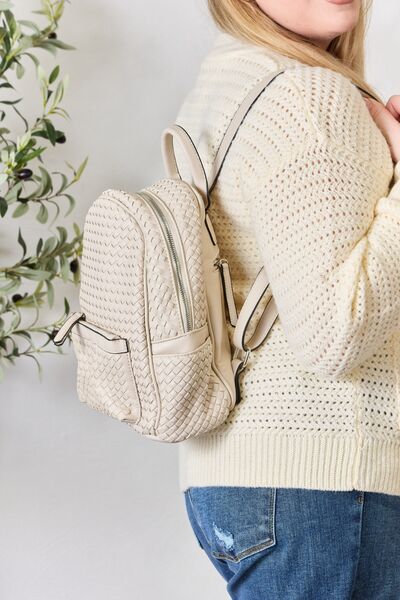 SHOMICO PU Leather Woven Backpack - Body By J'ne