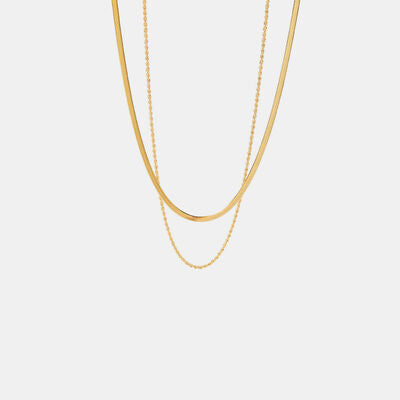 18K Gold-Plated Double-Layered Necklace - Body By J'ne