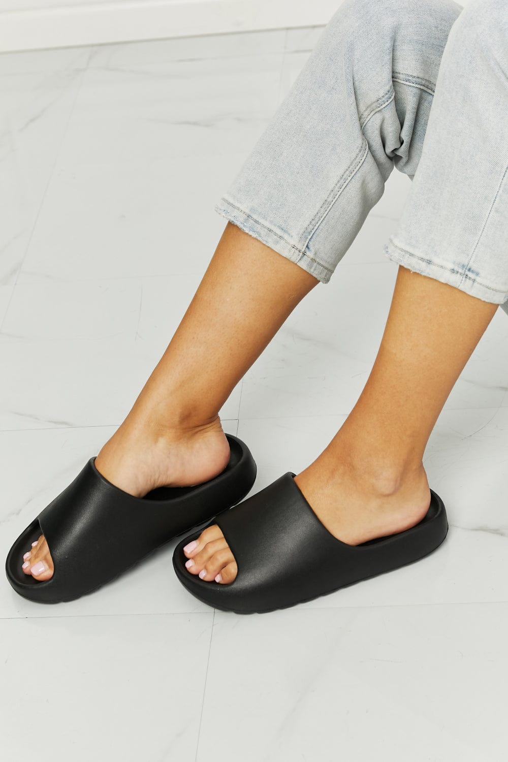 In My Comfort Zone Slides in Black - Body By J'ne