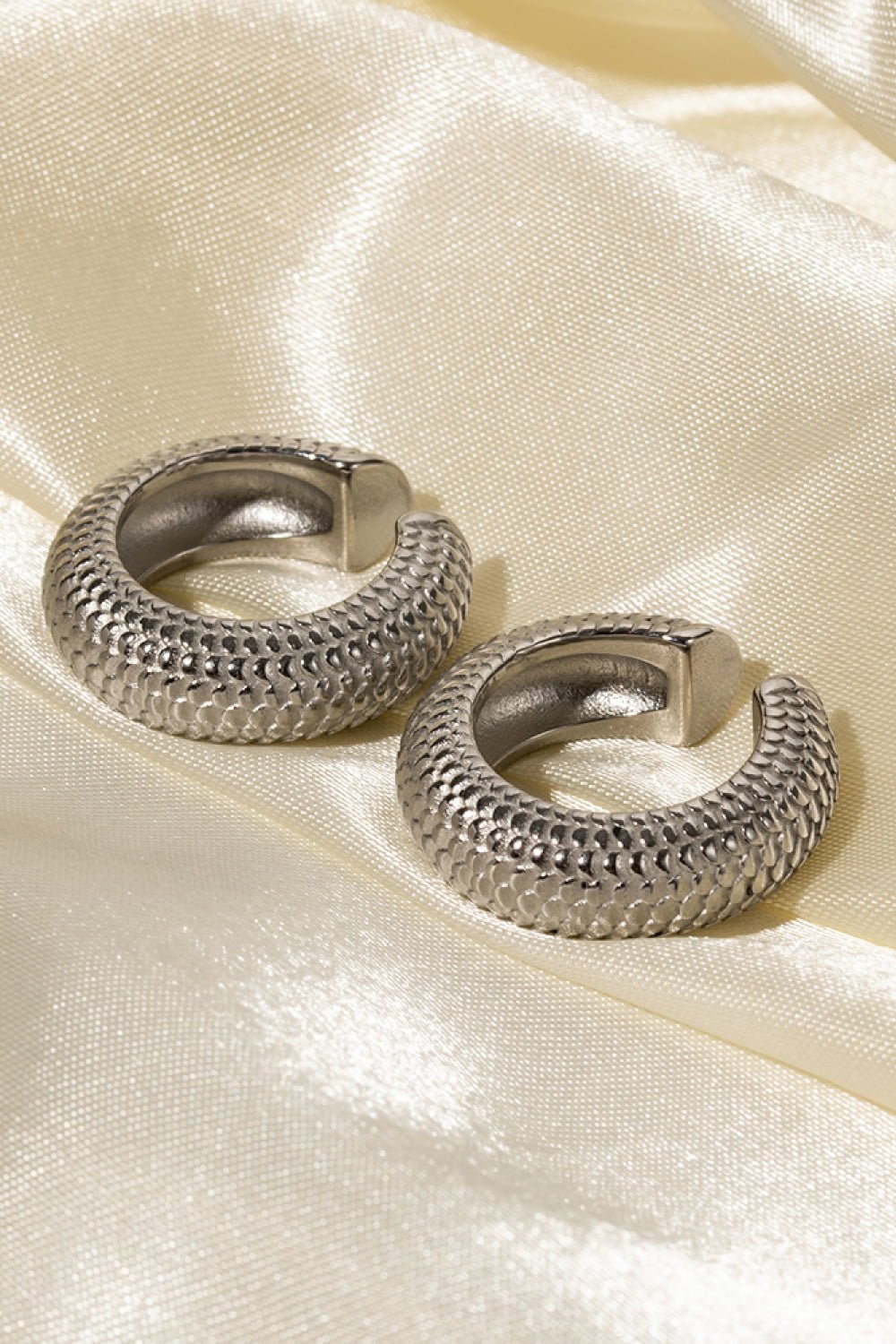Scale Stainless Steel Cuff Earrings - Body By J'ne