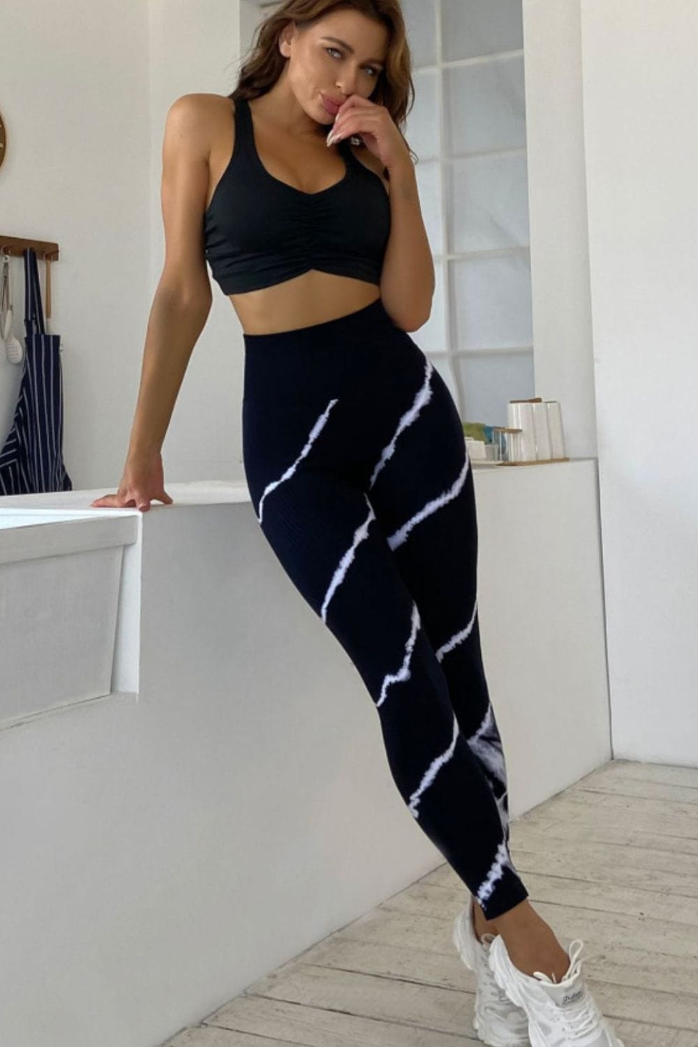 Slim Fit High Waist Long Active Pants - Body By J'ne