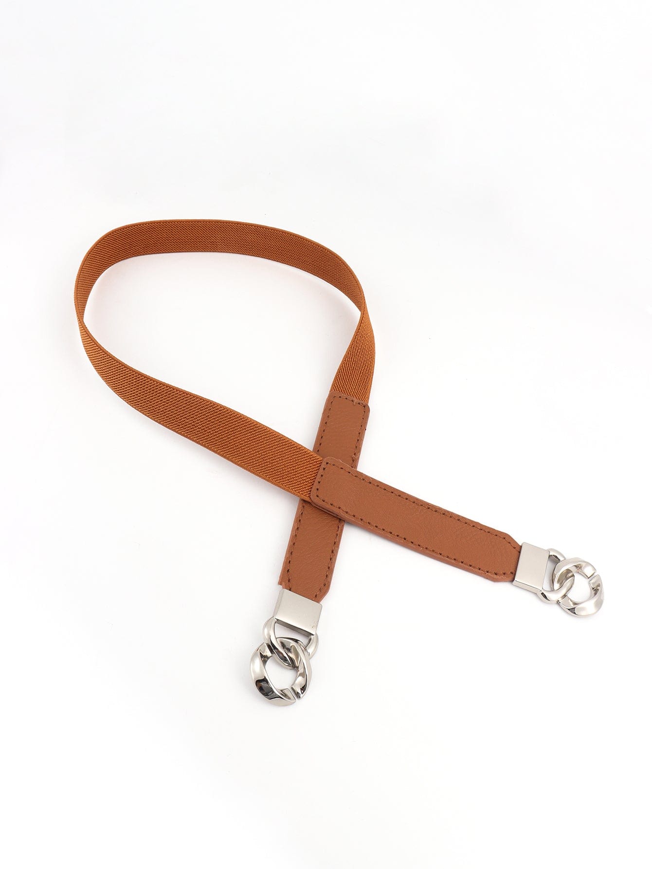 Zinc Alloy Buckle Elastic PU Belt - Body By J'ne