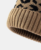 Leopard Pom-Pom Cuffed Beanie