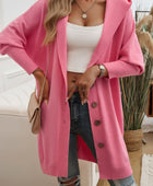 Devine Button Up Long Sleeve Hooded Cardigan