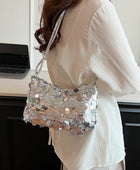 Sequin Knotted Straps Shoulder Bag