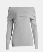 Off-Shoulder Long Sleeve Sweater